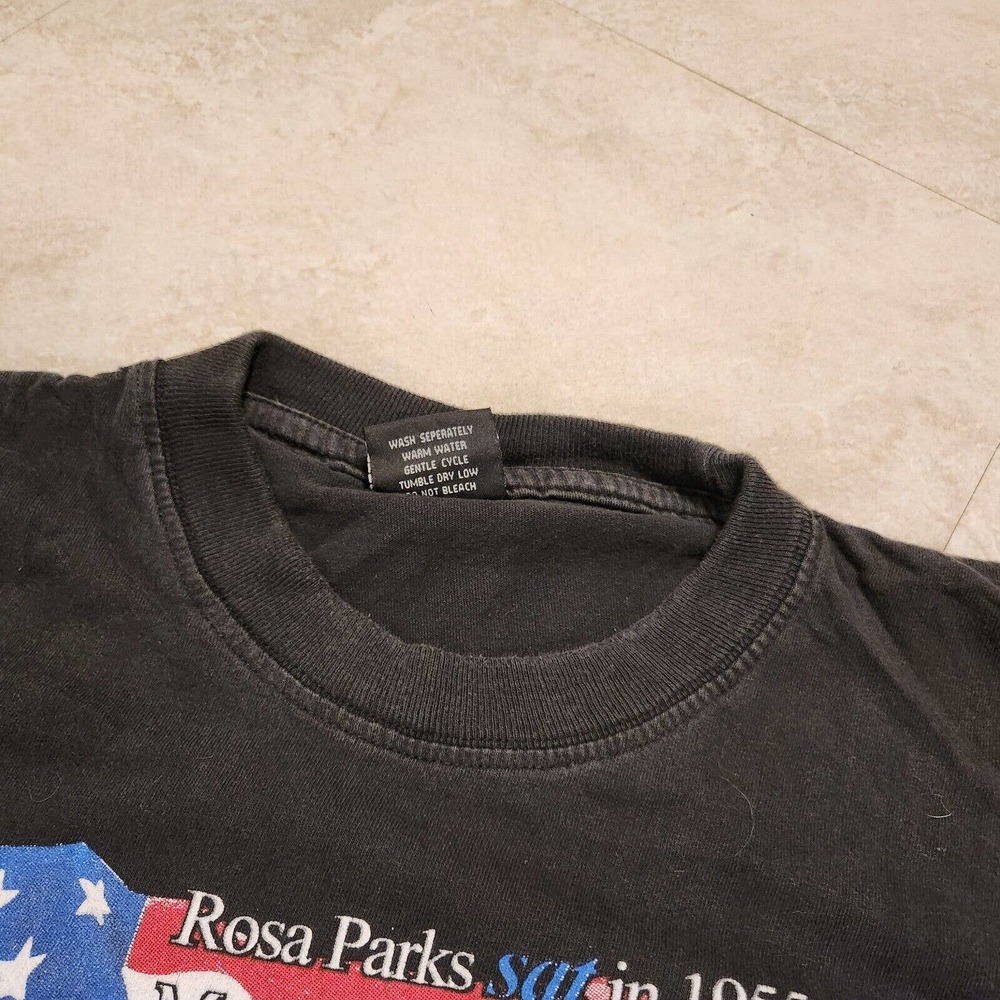 VTG Barack Obama Rosa Parks Martin Luther King Mens 3XL Rap Tee T Shirt - Picture 5 of 12